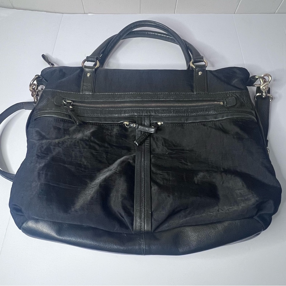Banana Republic Black Tote Bag nylon and  leather